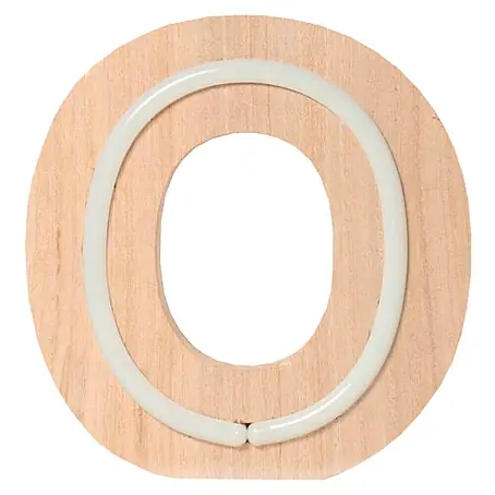 Letra LED neón de madera