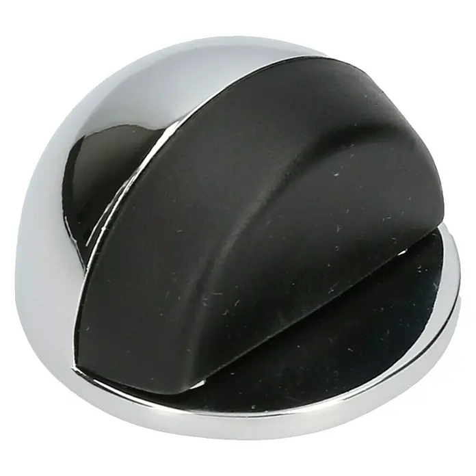 Türstopper Chrom 45x25 mm - L x B x H: 42 x 45 x 25 mm, Montageart: Schrauben, Verchromt - Rechte Seitenansicht