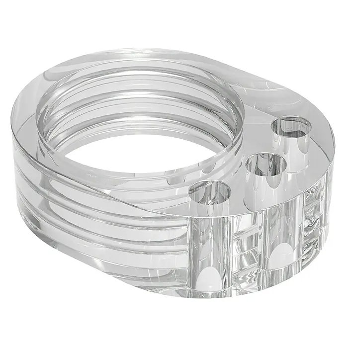 Türstopper Klinke, Kunststoff Fluor 17 mm - Transparent - Rechte Seitenansicht