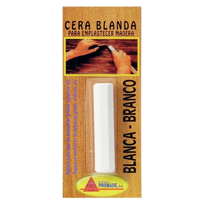 Cera para madera Blister - Blanco, 25 g