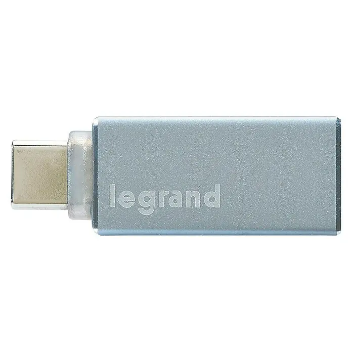 Legrand Adaptador USB A - USB C - Clavija USB A, clavija USB C, Conexión soldada