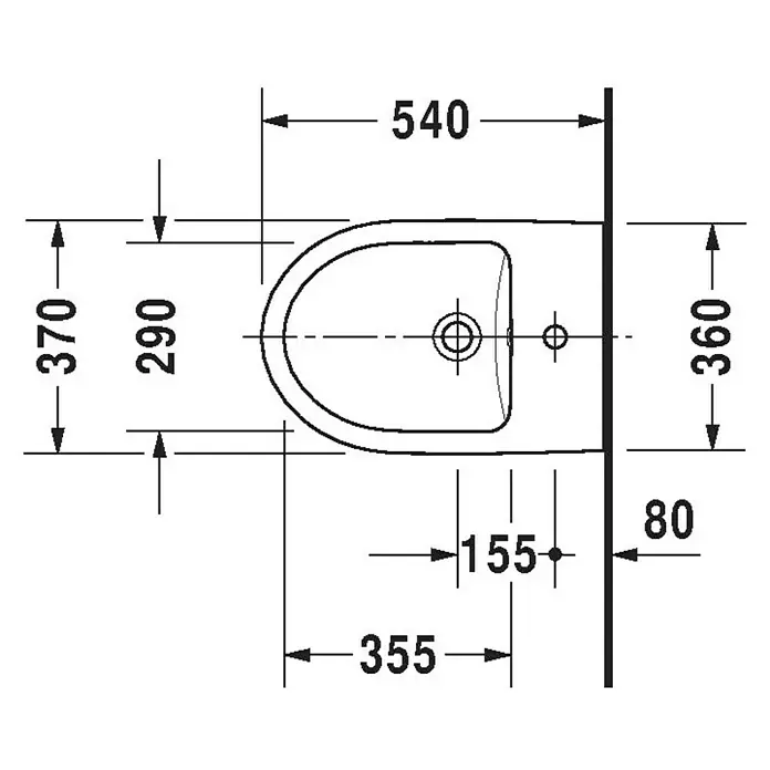 Duravit DuraStyle Wand-Bidet Basic - Ohne Spezialglasur, Keramik, Weiß