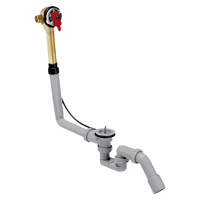 Hansgrohe Ab- & Überlaufgarnitur Exafill - Kunststoff, 1½″, Geeignet für: Handelsübliche Badewannen - Vorderansicht