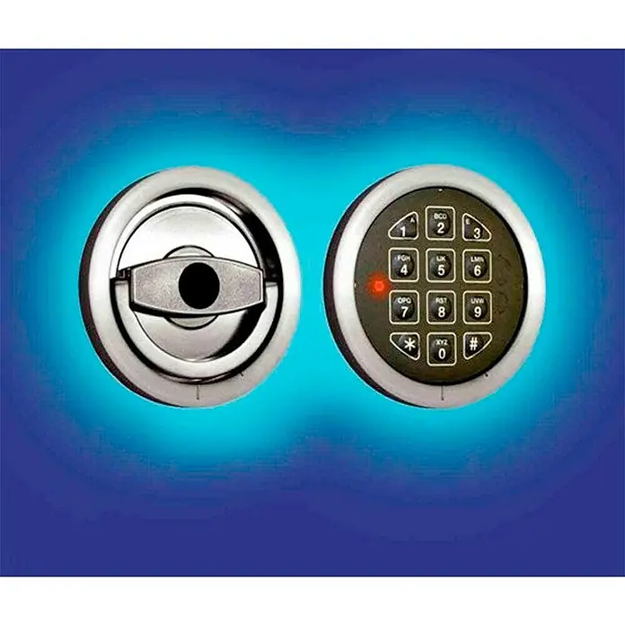 Rottner Wandtresor Stone - Elektronisches Zahlenschloss, L x B x H: 38,5 x 49 x 63 cm, Weiß