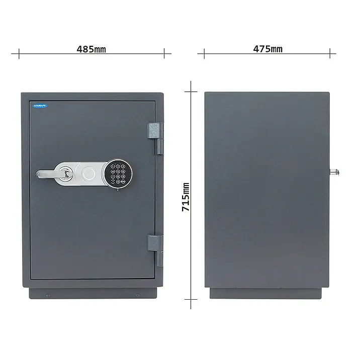 Rottner Feuerschutztresor Sydney - 47,5 x 48,5 x 71,5 cm, Elektronisches Zahlenschloss, 55 l