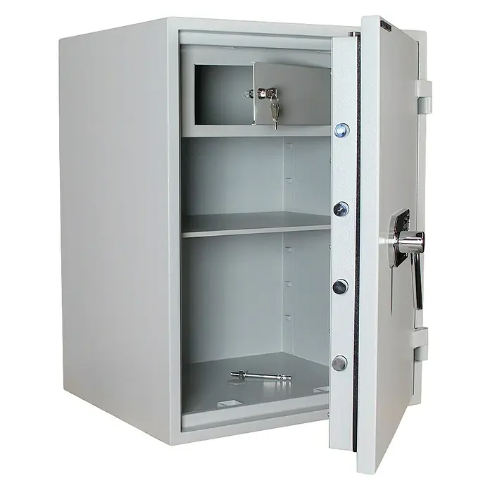 Rottner Brandschutztresor Opal Fire Premium - Elektronisches Zahlenschloss, L x B x H: 55 x 65 x 84 cm, Lichtgrau