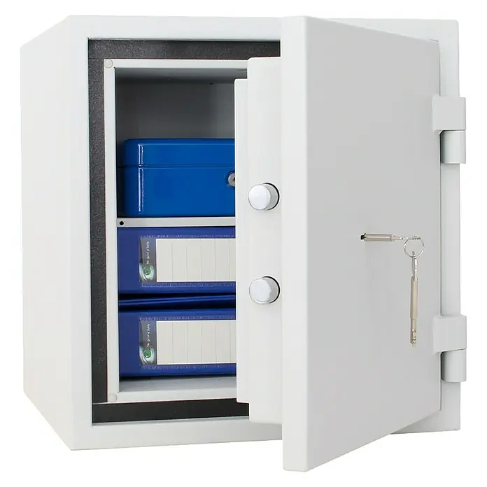 Rottner Feuerschutztresor Fire Safe - 45 x 44 x 46 cm, Doppelbart-Hochsicherheitsschloss