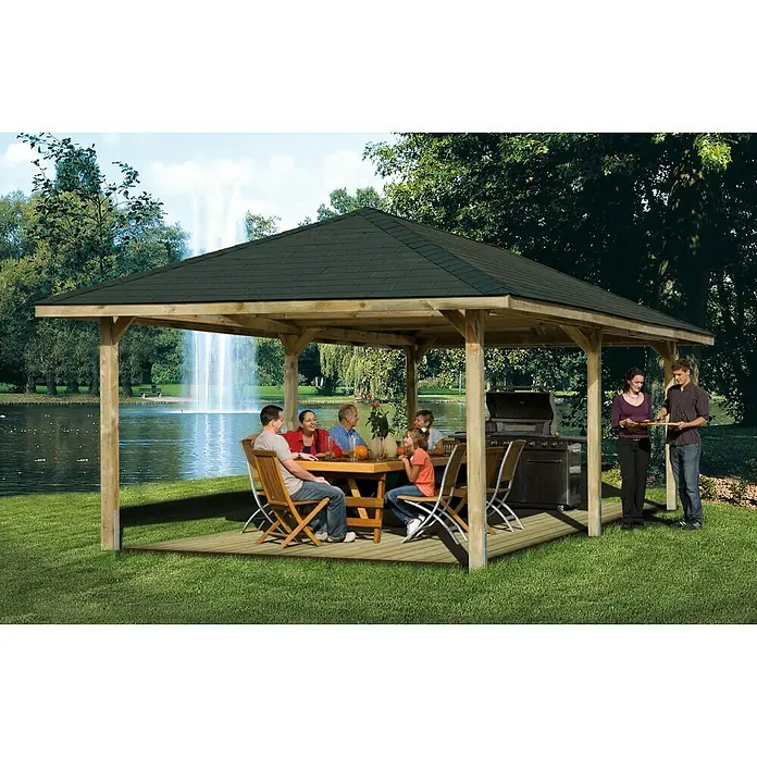 Weka Pavillon Gartenoase 651 B - L x B: 778 x 443 cm - Stimmungsaufnahme