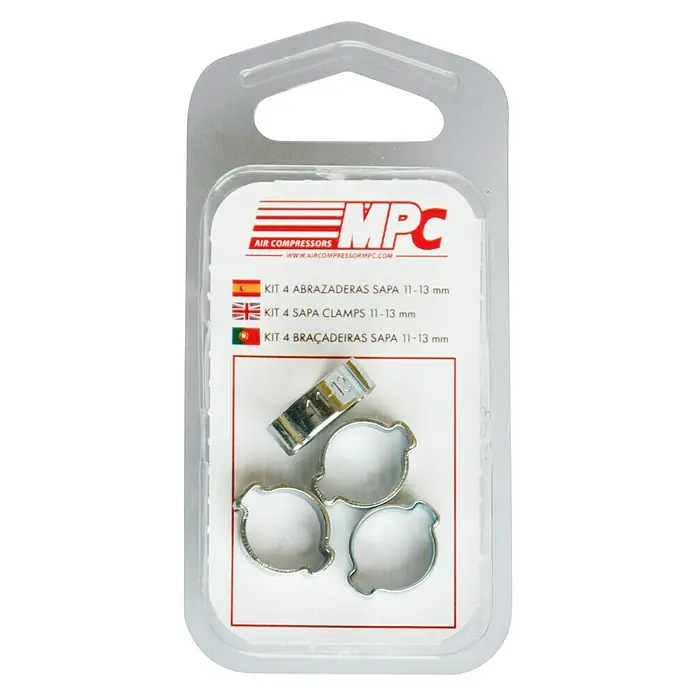MPC Surtido de abrazaderas para manguera SAPA - 11 - 13 mm, 4 ud., Acero