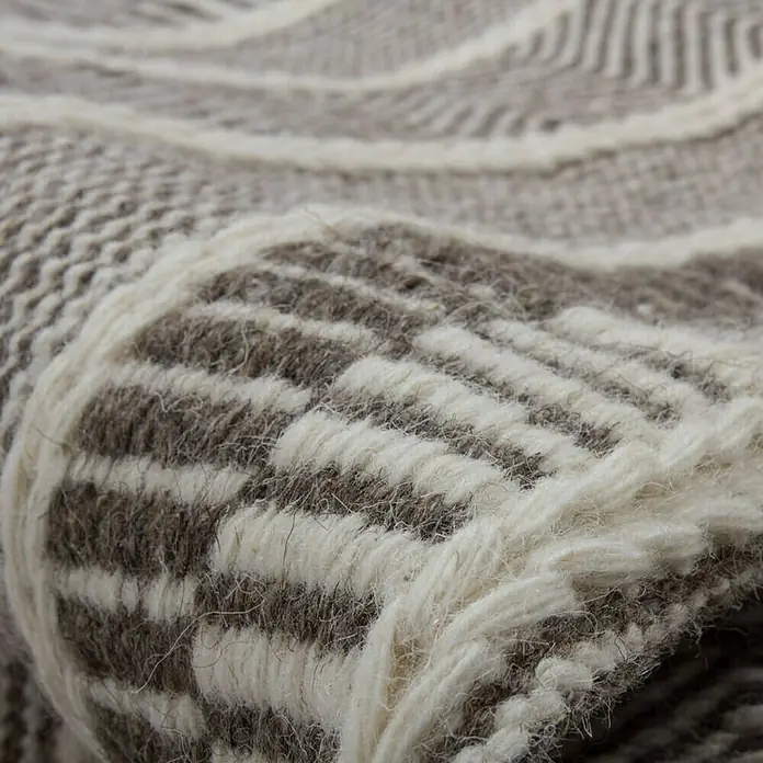 Kayoom Wollteppich Jodhpur 210 - Natur, 230 x 160 cm, 100 % Wolle - Detailaufnahme
