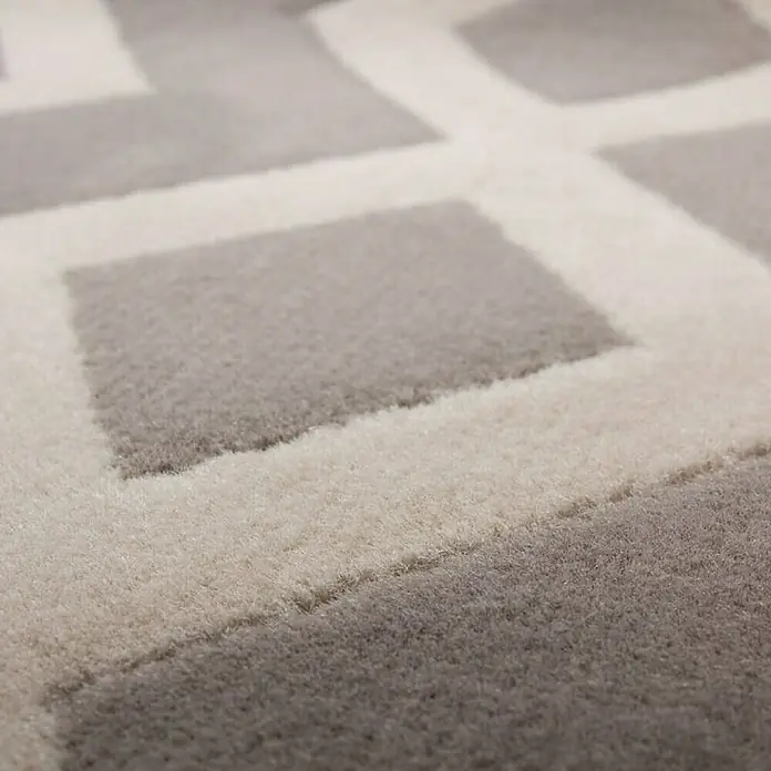 Kayoom Kurzflorteppich Lina 400 - Taupe/Elfenbein, 300 x 80 cm, 100 % Polypropylen - Detailaufnahme