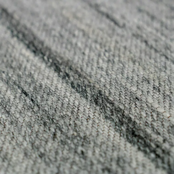 Kayoom Flachgewebeteppich Phönix - Grau, 230 x 160 cm, 75 % Wolle, 20 % Baumwolle, 5 % Polyester - Detailaufnahme