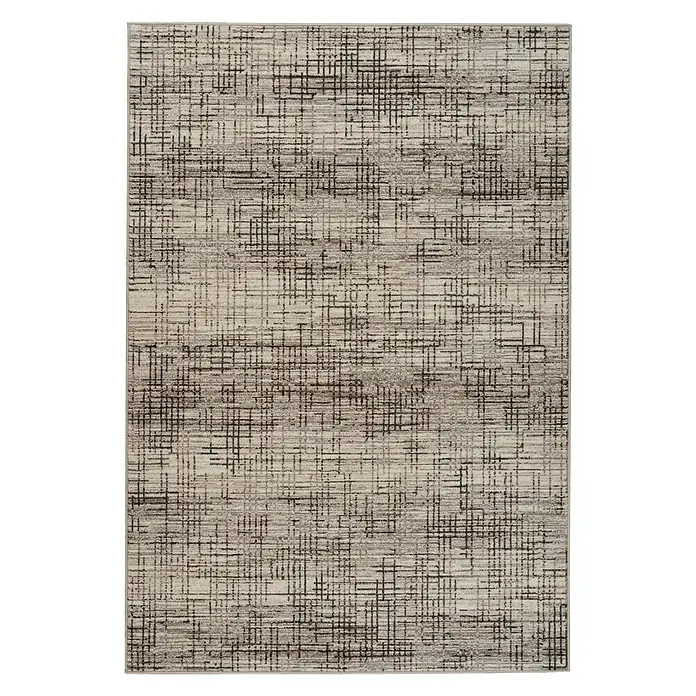 Kayoom Kurzflorteppich Vancouver 310 - Beige/Braun, 150 x 80 cm, 100 % Polypropylen - Ansicht von oben