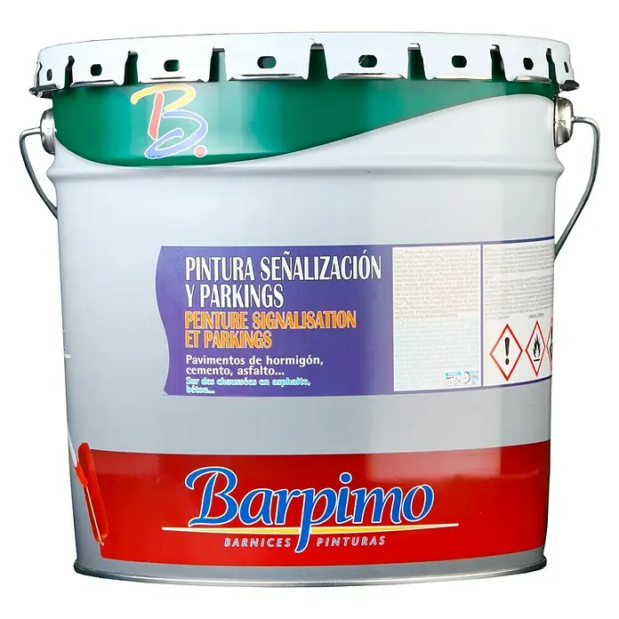 Barpimo Pintura de señalización y parkings - Blanco, 15 l