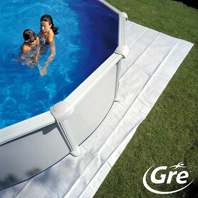 Gre Protección de suelo para piscinas - 400 x 400 cm, Blanco