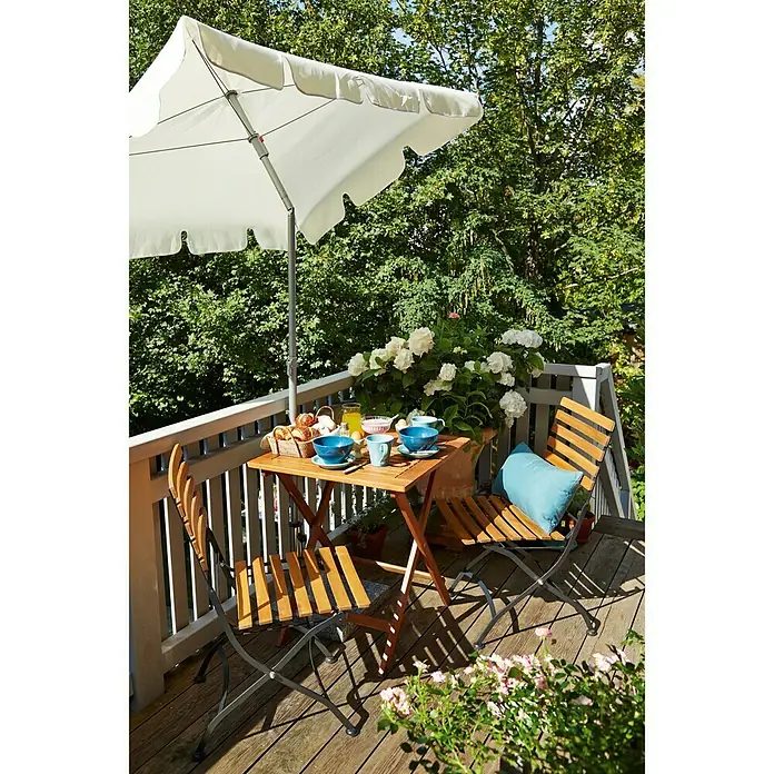 Sunfun Parasol de balcón Messina - Natural, 180 x 120 cm