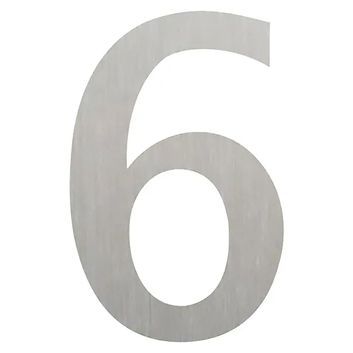 Etiqueta adhesiva troquelada 10 cm - 6, Plástico, Plateado, Autoadhesivo