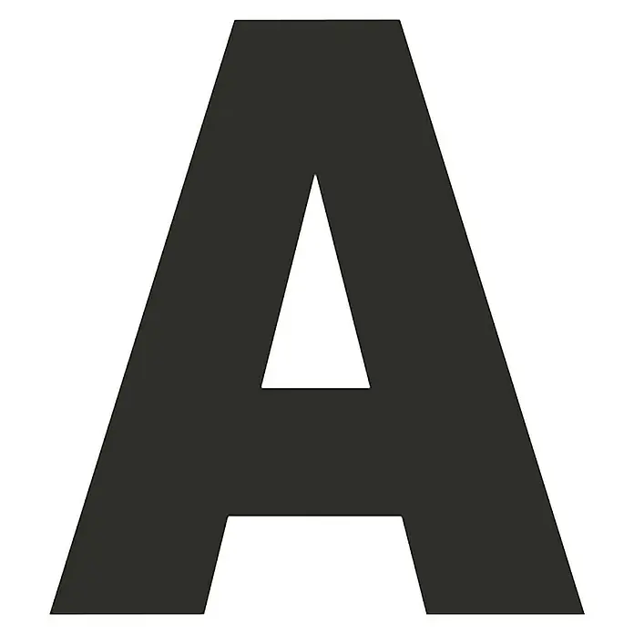 Etiqueta adhesiva - A, Negro/blanco, Altura: 50 mm