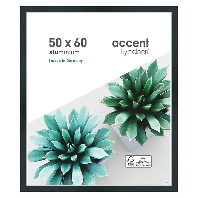 Colorama Bilderrahmen Star - Schwarz, 50 x 60 cm, Aluminium, Matt - Vorderansicht