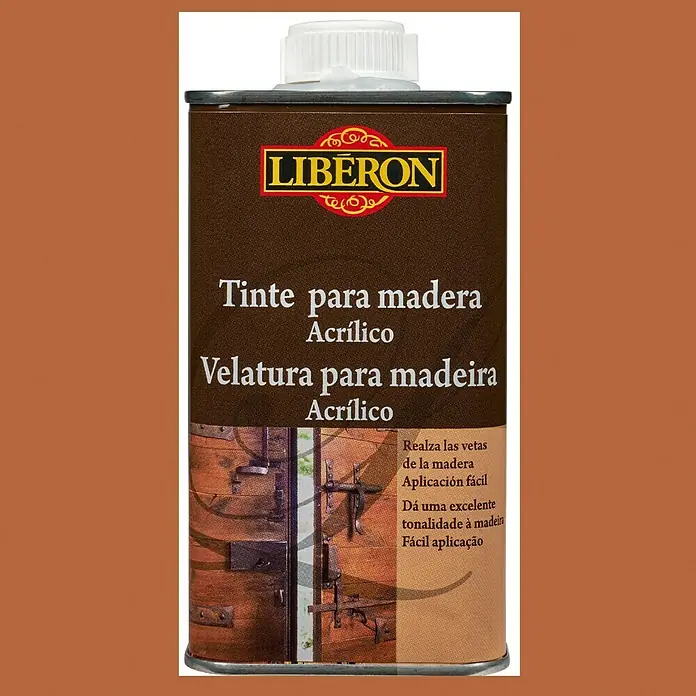 Libéron Tinte para madera acrílico paleta rústica - Cerezo, 250 ml, Mate sedoso