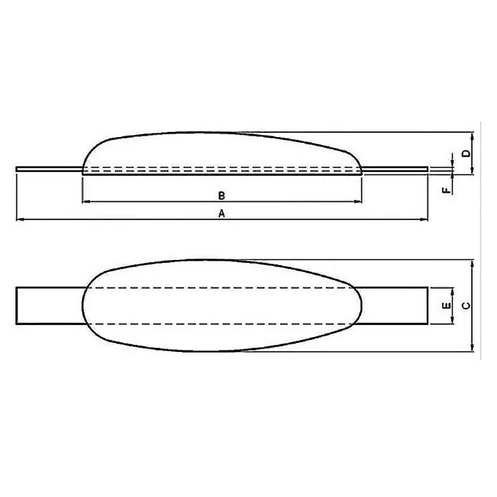 Ánodo de sacrificio con pletina - 2 kg, Zinc