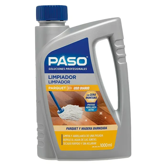 Paso Limpiador Parquet y Madera Barnizada - 1 l, Botella