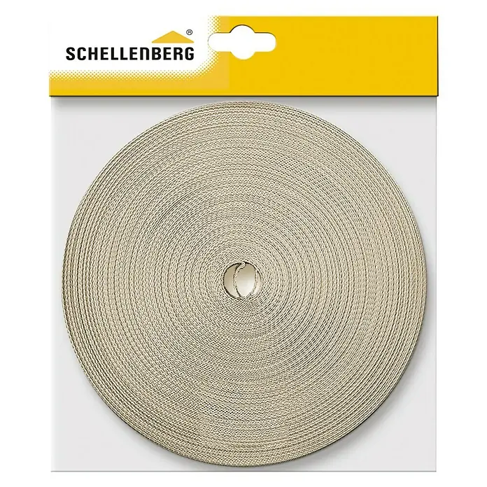 Schellenberg Rollladengurt - Beige, Länge: 12 m, Gurtbreite: 18 mm - Vorderansicht