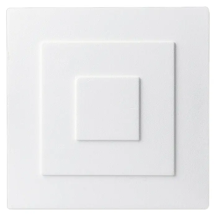 Rosette Heike - Expandiertes Polystyrol (EPS), Modern, Weiß - Vorderansicht
