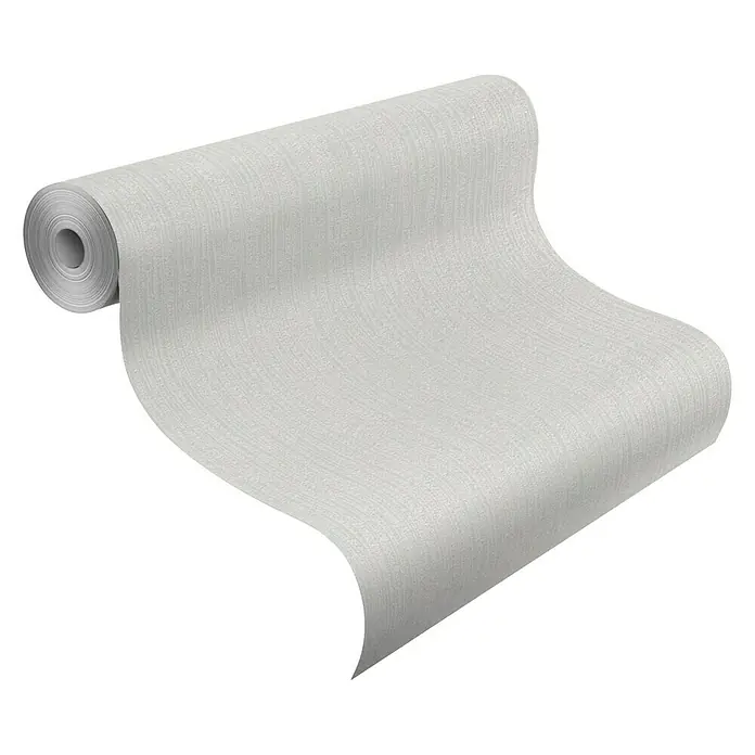 Rasch Vliestapete Home Style - Grau, Grobkörnig strukturiert, Uni, 15 x 0,53 m