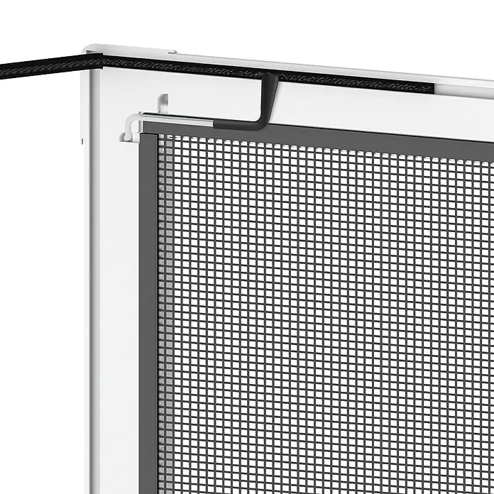 Easy Life Zaštita od insekata za prozore Edge Plus - Mogućnost namještanja: 60 x 70 cm - 100 x 120 cm, Boja okvira: Bijele boje, Pričvršćivanje stezanjem - Detaljan prikaz