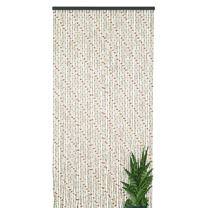 Cortina para puerta Surat - Beige/Marrón, 90 x 200 cm