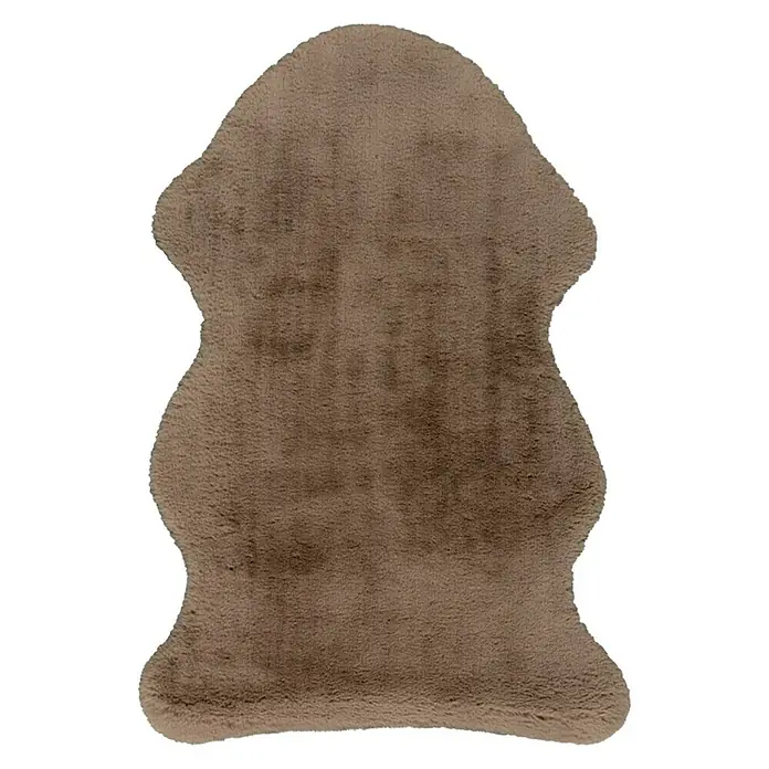Deko-Kunstfell Cosy - Taupe, 130 x 85 cm, 100 % Polyester - Ansicht von oben