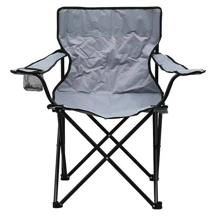 Campingstuhl - 52 cm, Polyester, Grau