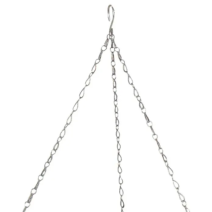 Cadenas para colgar plantas - Largo: 45 cm, Plateado, Metal