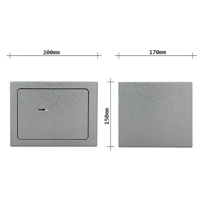 Rottner Möbeltresor Homestar - Doppelbart-Hochsicherheitsschloss, L x B x H: 17 x 17 x 23 cm, Anthrazit