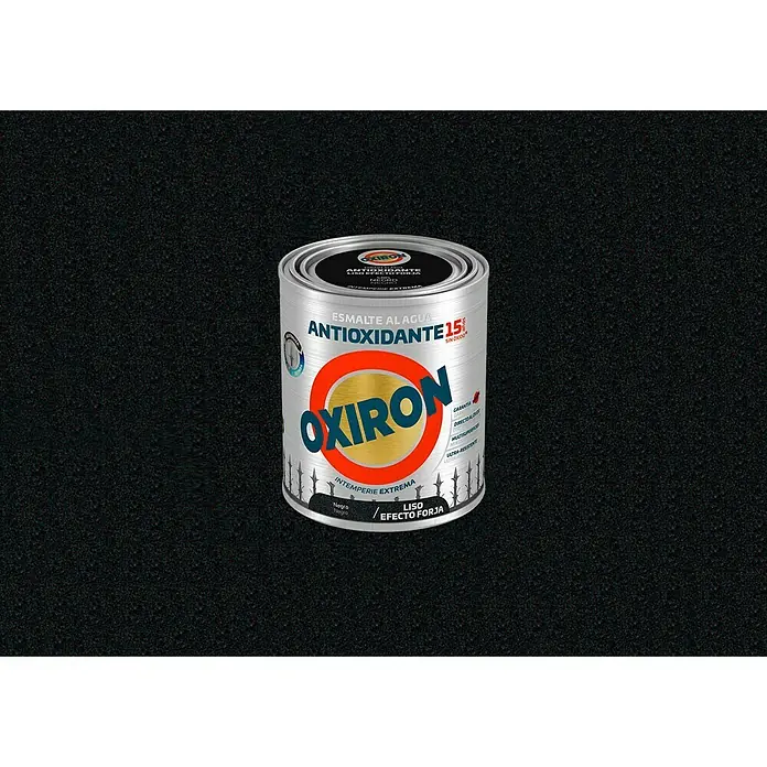Oxiron Esmalte para metal Antioxidante Eco - Negro, 750 ml, Efecto forja