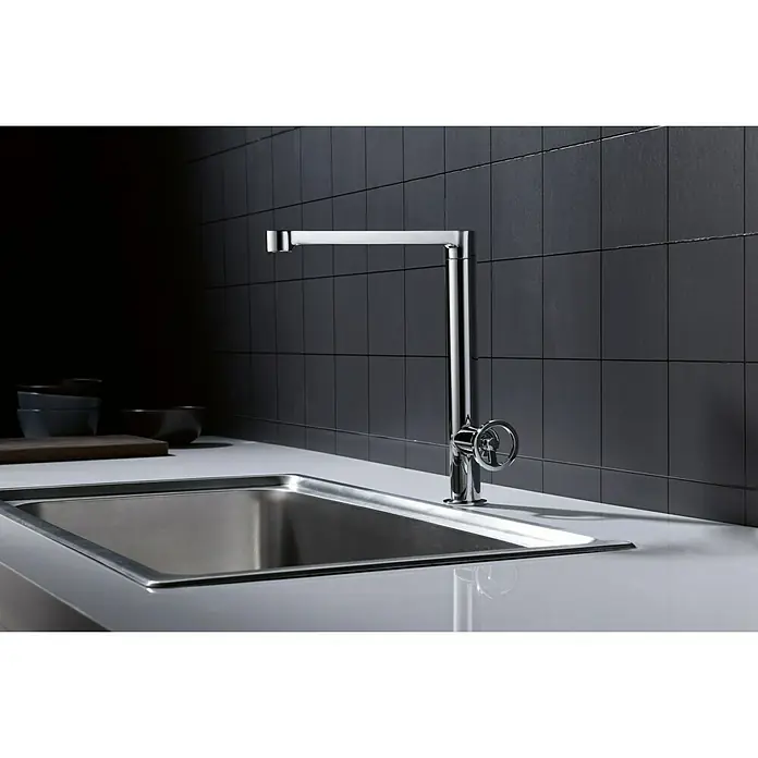 Imex Olimpo Grifo de cocina - Cromo, Brillante, Caño alto