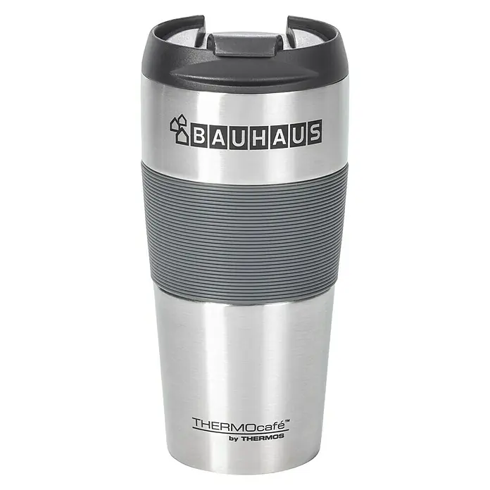 BAUHAUS Thermo-Trinkbecher BAUHAUS - 0,4 l, Matt/Schwarz - Vorderansicht