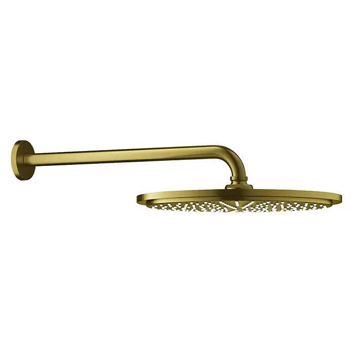 Grohe Kopfbrausen-Set Rainshower Cosmopolitan 310 - Durchmesser: 31 cm, 9,5 l/min bei 3 bar, Wandmontage, Cool Sunrise gebürstet - Rechte Seitenansicht
