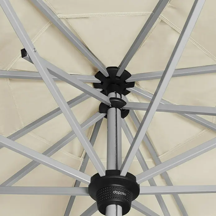 Doppler Sonnenschirm Active Teleskop - Natur, Durchmesser: 333 cm - Ansicht von unten