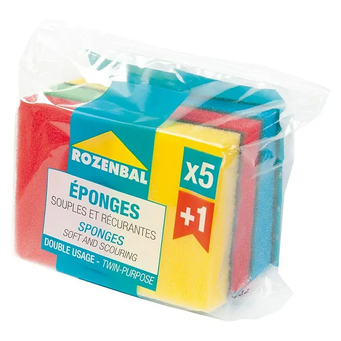 Rozenbal Estropajos 5 + 1 - L x An x Al: 2,55 x 6,5 x 9 cm, 6 uds.