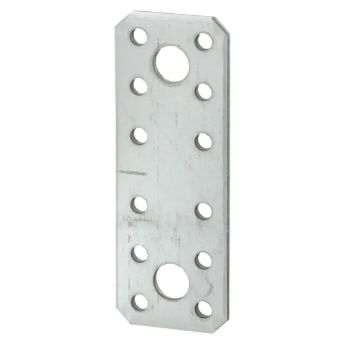 Chapa de unión - L x An: 116 x 45 mm, Acero, Galvanizado Sendzimir, 2 agujeros