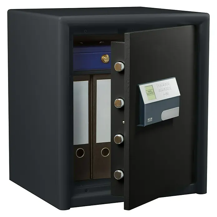 Burg-Wächter Möbeltresor Combi Line CL 440 E - Elektronisches Zahlenschloss, VdS geprüft, ECB-S zertifiziert EN 1300, Klasse 2/B, 445 x 495 x 560 mm, Schwarz - Vorderansicht