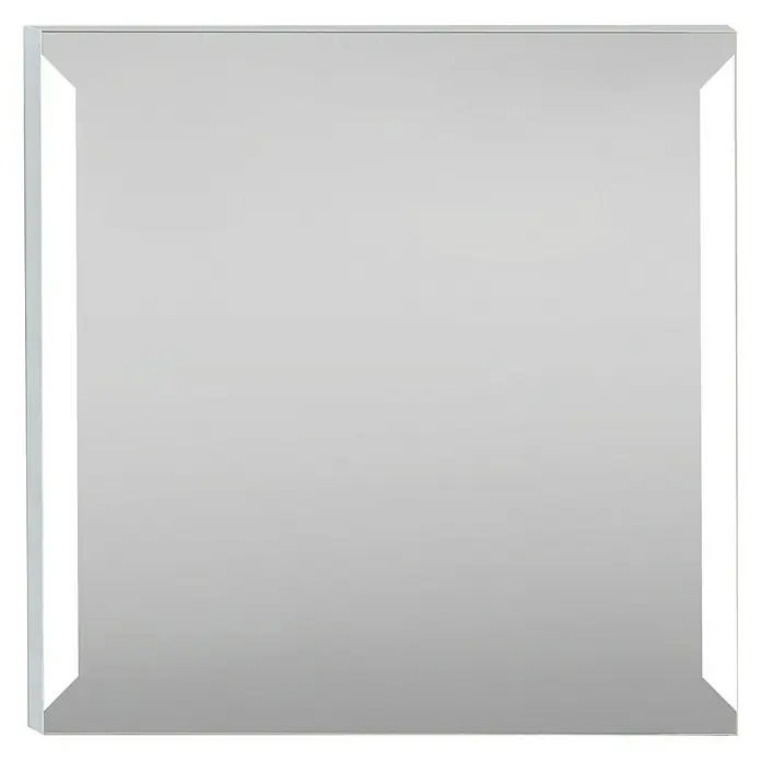 Camargue Espejo con luz LED Daphne - An x Al: 80 x 80 cm, Color del marco: Plateado, Transformador