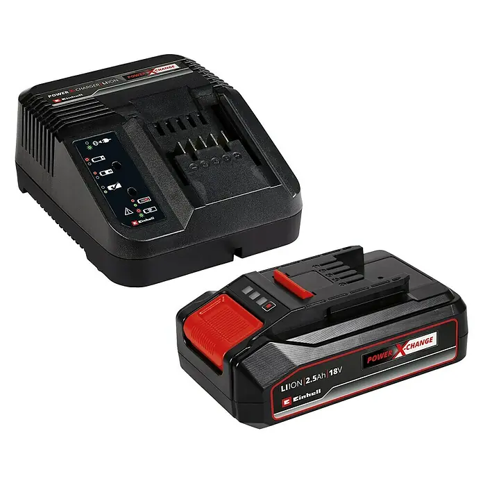 Einhell Power X-Change Akku & Ladegerät PXC-Starter-Kit - 18 V, 1 Akku, 2,5 Ah - Linke Seitenansicht