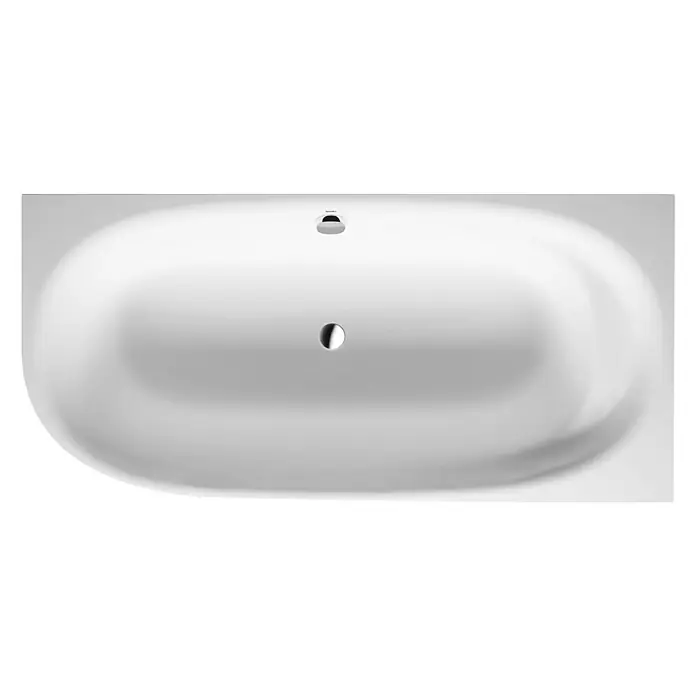 Duravit Cape Cod Badewanne - 190 x 90 cm, Raumecke Rechts, Mineralguss, Weiß - Vorderansicht