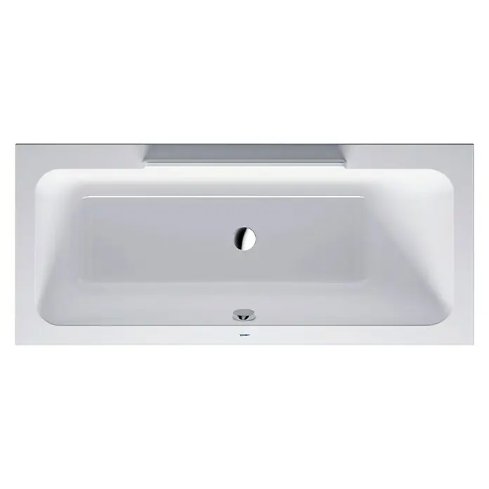 Duravit DuraStyle Badewanne - 170 x 75 cm, Rückenschräge Rechts, Sanitäracryl, Weiß - Vorderansicht