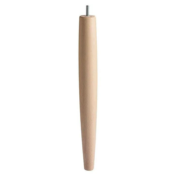 Möbelfuß Menorca - Ø x L: 46 x 400 mm, M8, Holz, Oberfläche: Lackiert, Traglast: 50 kg