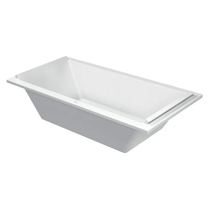 Duravit Starck 1 Badewanne Typ 3 - 200 x 100 cm, Sanitäracryl, Weiß - Vorderansicht