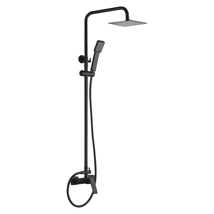 Imex Art Sistema de ducha - Con grifo monomando, Número de tipos de chorro: 1 ud., Negro
